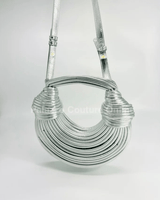 Silver Serpentine Rope Hobo HandBag - Palazzo Couture Online