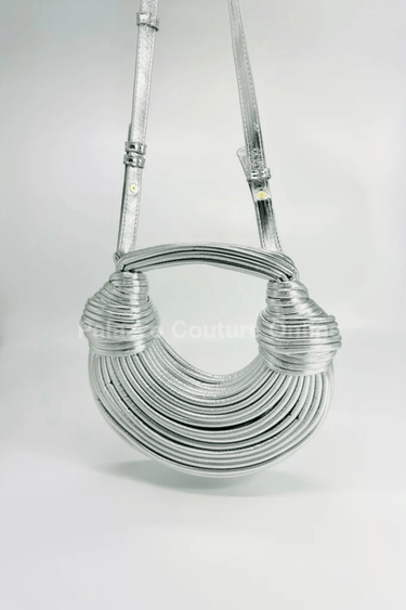 Silver Serpentine Rope Hobo HandBag - Palazzo Couture Online