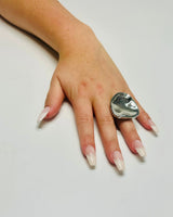 Silver Statement Ring – Organic Curves Statement Ring (Sterling Silver) - women's statement jewelry