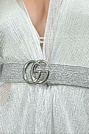 Silver Wave Belt Silver - Palazzo Couture Online
