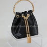 Simone Babe Black Handbag with Rhinestone Handle & Chain for women - bag by Palazzo Couture