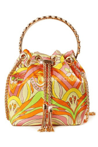 Simone Babe Handbag (Yellow Multi) - Palazzo Couture Online