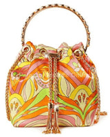 Simone Babe Handbag (Yellow Multi) for women - bag by Palazzo Couture