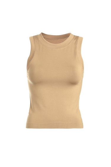Simple Comfy Basic Top (Nude) - Palazzo Couture Online