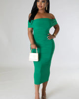 Women's Green midi dress from Palazzo Couture collection