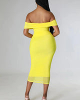 Sincerely Yours Ruched  Yellow Dress showing sophisticated detailing