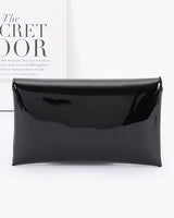 Sleek Enamel Envelope Clutch - Black - Palazzo Couture Online