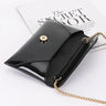 Sleek Enamel Envelope Clutch - Black for women - bag by Palazzo Couture