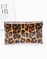 Sleek Enamel Envelope Clutch - Leopard - Palazzo Couture Online