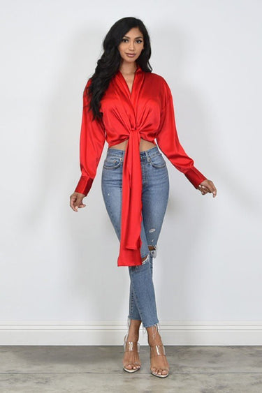 So Lovable Top (Red) - Palazzo Couture Online