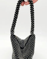 Soft Crystal Mesh Mini Hobo Style (Black) - Palazzo Couture Online