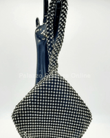 Soft Crystal Mesh Mini Hobo Style (Black) - Palazzo Couture Online