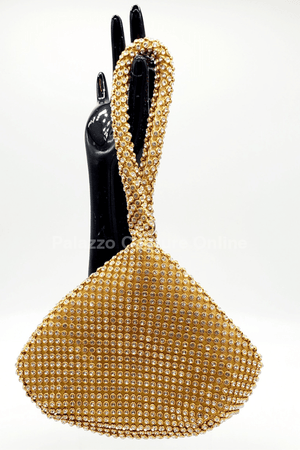Soft Crystal Mesh Mini Hobo Style (Gold) Hand Bag