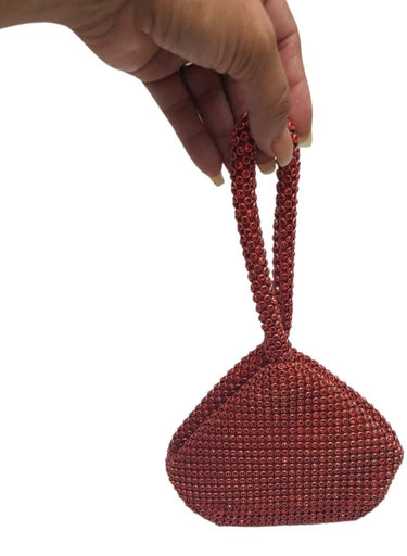 Soft Crystal Mesh Mini Hobo Style (Red) - Palazzo Couture Online