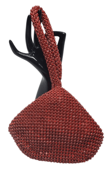 Soft Crystal Mesh Mini Hobo Style (Red) - Palazzo Couture Online