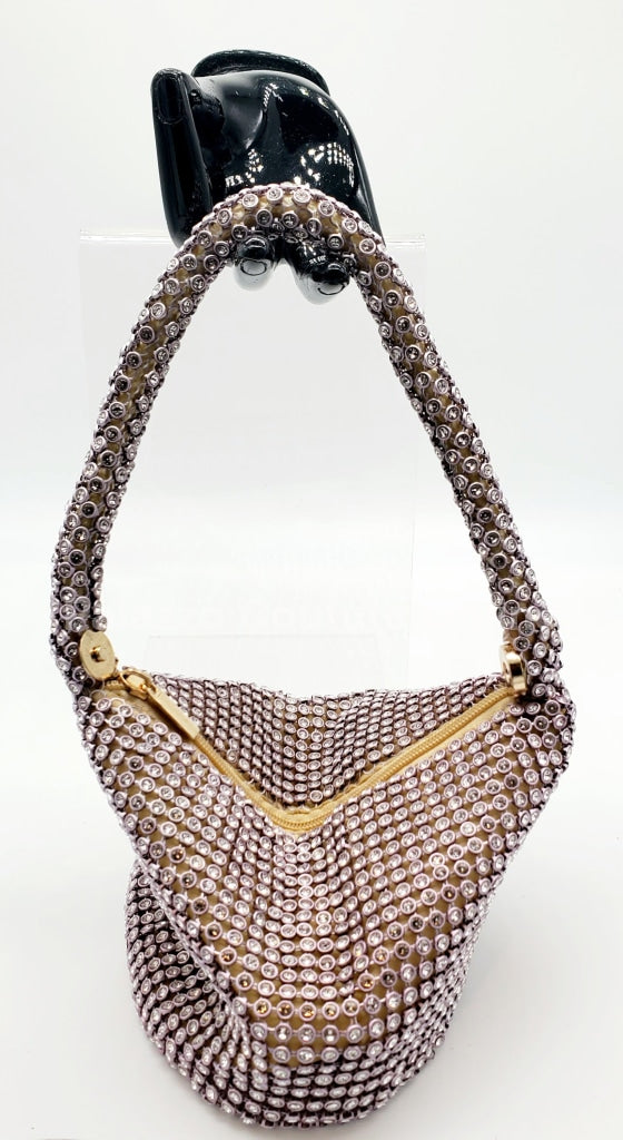 Soft Crystal Mesh Mini Hobo Style (Rose) Hand Bag