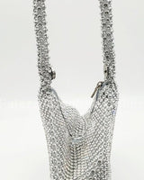 Soft Crystal Mesh Mini Hobo Style (Silver) - Palazzo Couture Online