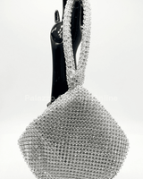 Soft Crystal Mesh Mini Hobo Style (Silver) - Palazzo Couture Online