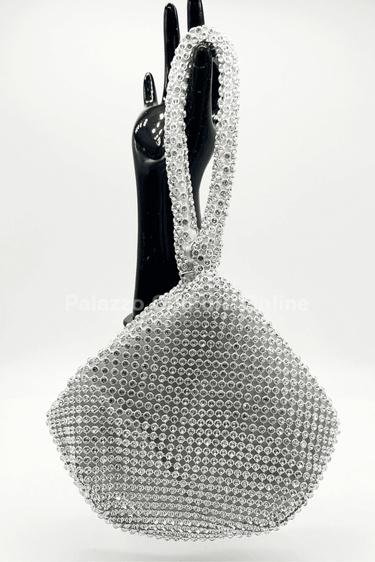 Soft Crystal Mesh Mini Hobo Style (Silver) - Palazzo Couture Online
