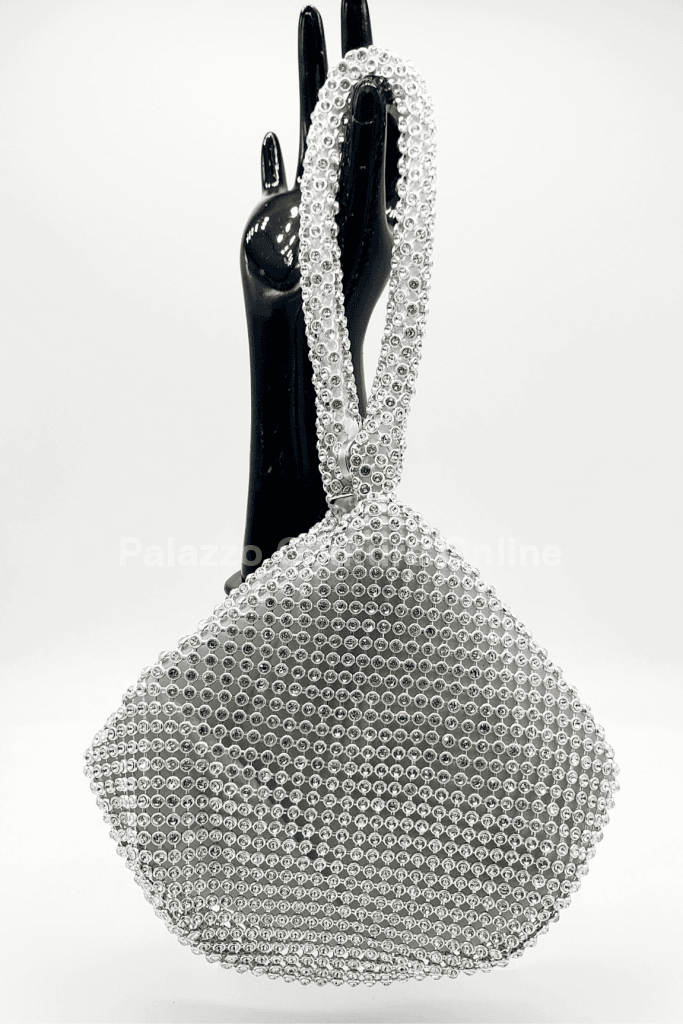 Soft Crystal Mesh Mini Hobo Style (Silver) Hand Bag