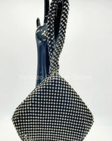 Soft Crystal Mesh Mini  Hobo Style (Black) for women - bag by Palazzo Couture