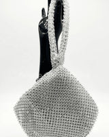 Soft Crystal Mesh Mini  Hobo Style (Silver) for women - bag by Palazzo Couture