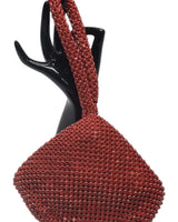 Soft Crystal Mesh Mini Hobo Style (Red) for women - bag by Palazzo Couture