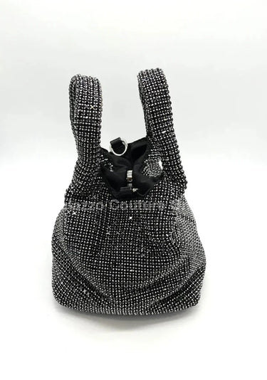 Soft Mesh Bag Discotheque (Black) - women's evening clutch
