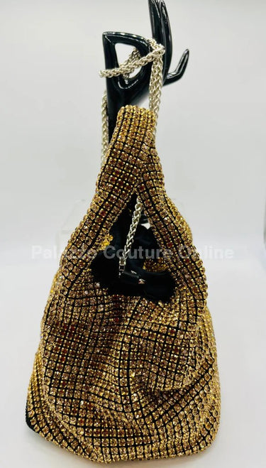 Soft Mesh Bag Discotheque (Gold) - Palazzo Couture Online