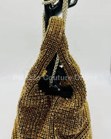 Soft Mesh Bag Discotheque (Gold) - women's evening clutch