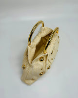 Soft Woven Tote Bag – Vacation Mode Tote (Ivory) - chic clutch by Palazzo Couture