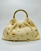 Soft Woven Tote Bag – Vacation Mode Tote (Ivory) - women's evening clutch