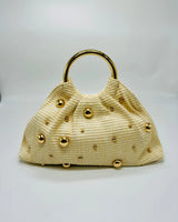 Soft Woven Tote Bag – Vacation Mode Tote (Ivory) - stylish purse for going out