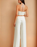 Women's Nude pant set crochet style back view