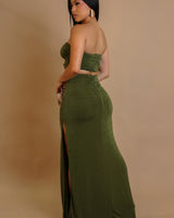 Solar Muse Skirt Set - Chartreuse - Palazzo Couture Online