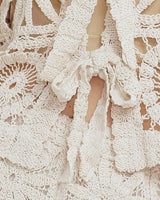 Solstice Bloom Crochet Pant Set - Natural - Palazzo Couture Online