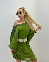 Women's Lime mini dress from Palazzo Couture collection