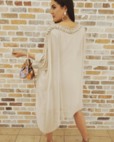 Sophia Italian Silk Mini Dress (Nude) - Palazzo Couture Online