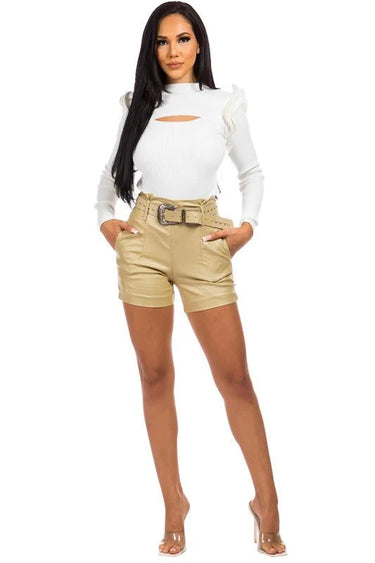 sophya knit top with ruffle shoulders detail