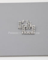 Square Greek Key Hoop Earrings