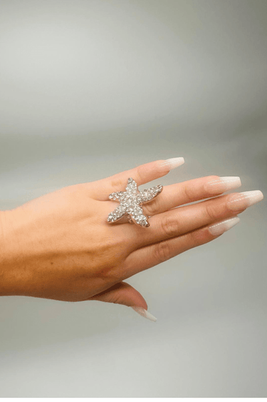 Starburst Crystal Ring (Gold) - Palazzo Couture Online