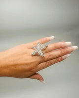 Starburst Crystal Ring (Gold) for women - fashion jewelry by Palazzo Couture