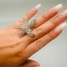 Starburst Crystal Ring (Silver) - Palazzo Couture Online