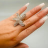 Starburst Crystal Ring (Silver) for women - fashion jewelry by Palazzo Couture