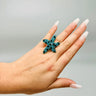 Starburst Crystal Ring (Turquoise) for women - fashion jewelry by Palazzo Couture