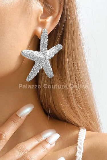 My Starfish Stud Earrings (Silver) - women's statement jewelry
