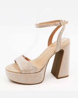 Starlit Heels Rhinestone Boa - 02x (Nude) - Palazzo Couture Online
