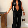 Stellar Glam Jumpsuit (Black) - Palazzo Couture Online