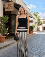 Striking Stripes Maxi Dress - Palazzo Couture Online