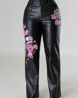 Strut and Slay Leather Wide‑Leg Pants – High Waist - view 3